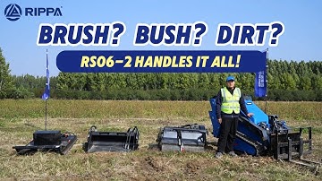 Rippa RS06 Attachment Test: Brush Cutter, Land Clearing Tool & High‑Tip Bucket#rippa #skidsteer
