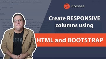 Learn how to create RESPONSIVE columns using HTML and Bootstrap