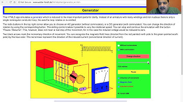 College Physics Lectures, Walter Fendt Generator Demonstration