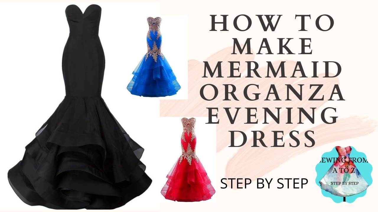 fish cut gown cutting and stitching//mermaid gown.fish cut long gown cutting  and stitching. - YouTube