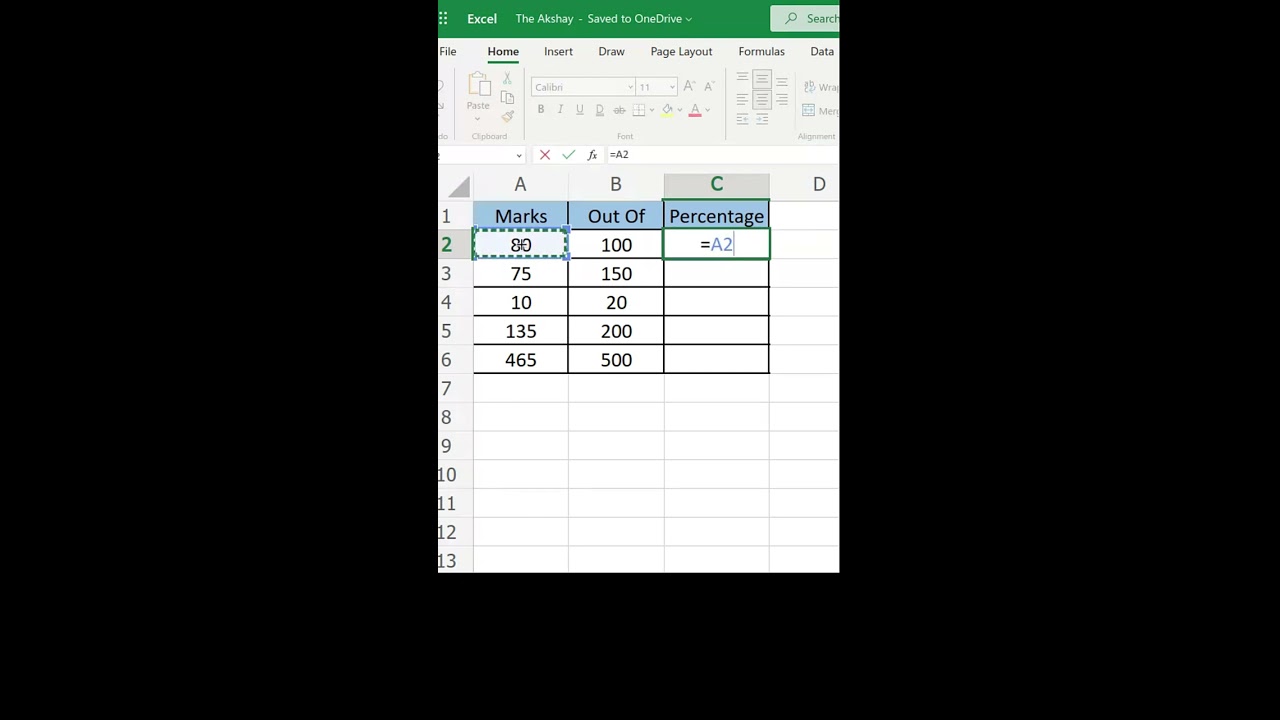 How To Calculate The Percentage In Excel Formula 