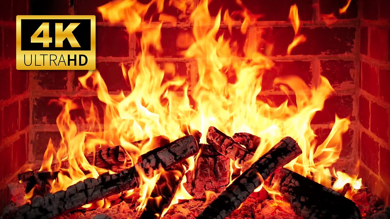 🔥 Fireplace 4K UHD – Cozy Fireplace with Real Crackling Fire Sounds