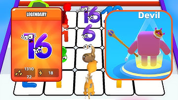 Number Run Lore 🌟🌟 VS 🌟🌟 Level Up Number - All Levels Android,ios