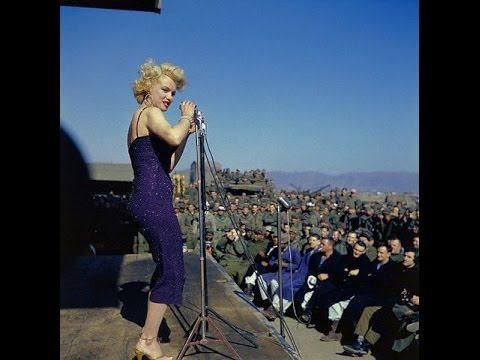 Rare Footage Of Marilyn Monroe Entertaining The Troops On Stage In Korea 1954