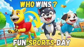 Max & Ace's 🐶 Fun Sports Day Adventure 🏆 Cartoons For Kids ❤️ Heartfelt Tale