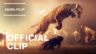 RRR | Tiger Fight Scene  Jr NTR Entry | Netflix