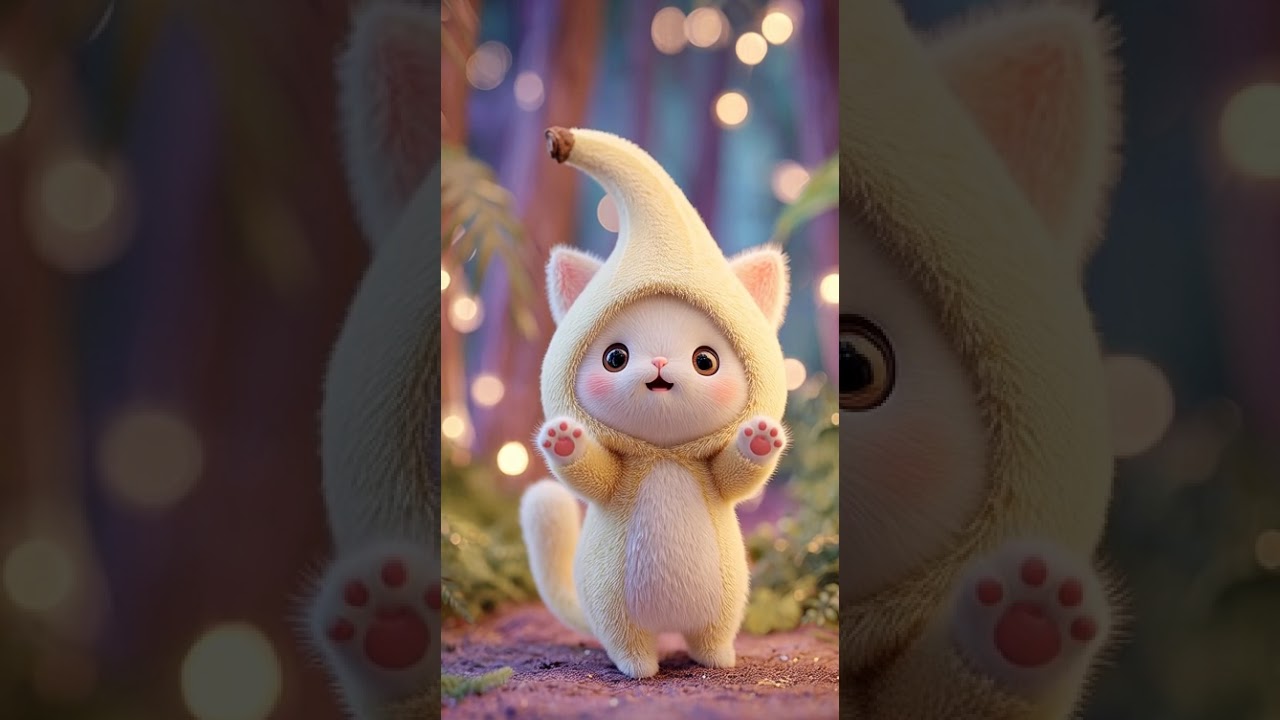 AI Banana Cat 🍌🐱 | Cute Fruit Animal Short