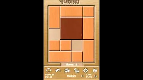 Klotski Medium Level 21 of 74 par solution