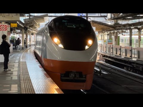 【ジョイント音最高！】E657系ｶﾂK3編成（フレッシュひたち色リバイバル塗装・橙色※ オレンジ パーシモン塗装・連結器カバー無し）が新橋駅2番線高速通過するシーン（2023.10.24.10:49）