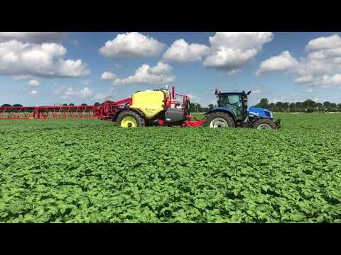 aardappelen spuiten. langeweg