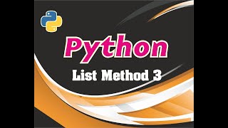 Python List Method 3 in Arabic Information