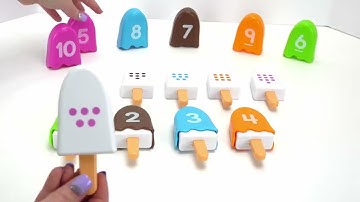 Teach Numbers 1 to 10 with Toy Ice Cream Popsicles!