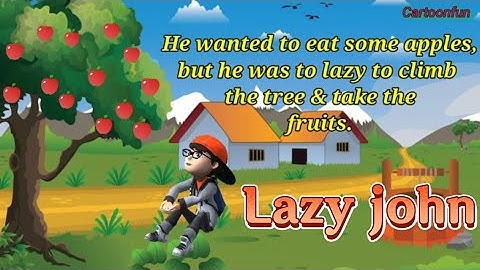 Lazy john|A short moral story|kids story in english|Audiobook|