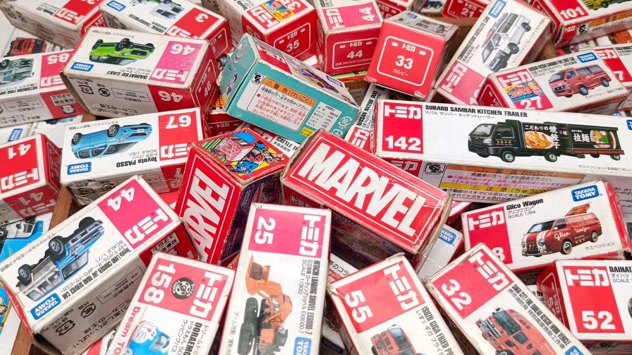 【トミカ】ミニカー大集合! Vo9 遊んだトミカを箱に入れて並べてみました。