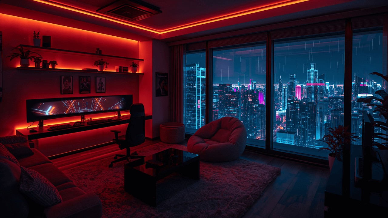 3AM Alone in a Neon City 🌃 Deep Chill Ambience for Relax & Focus (4K)