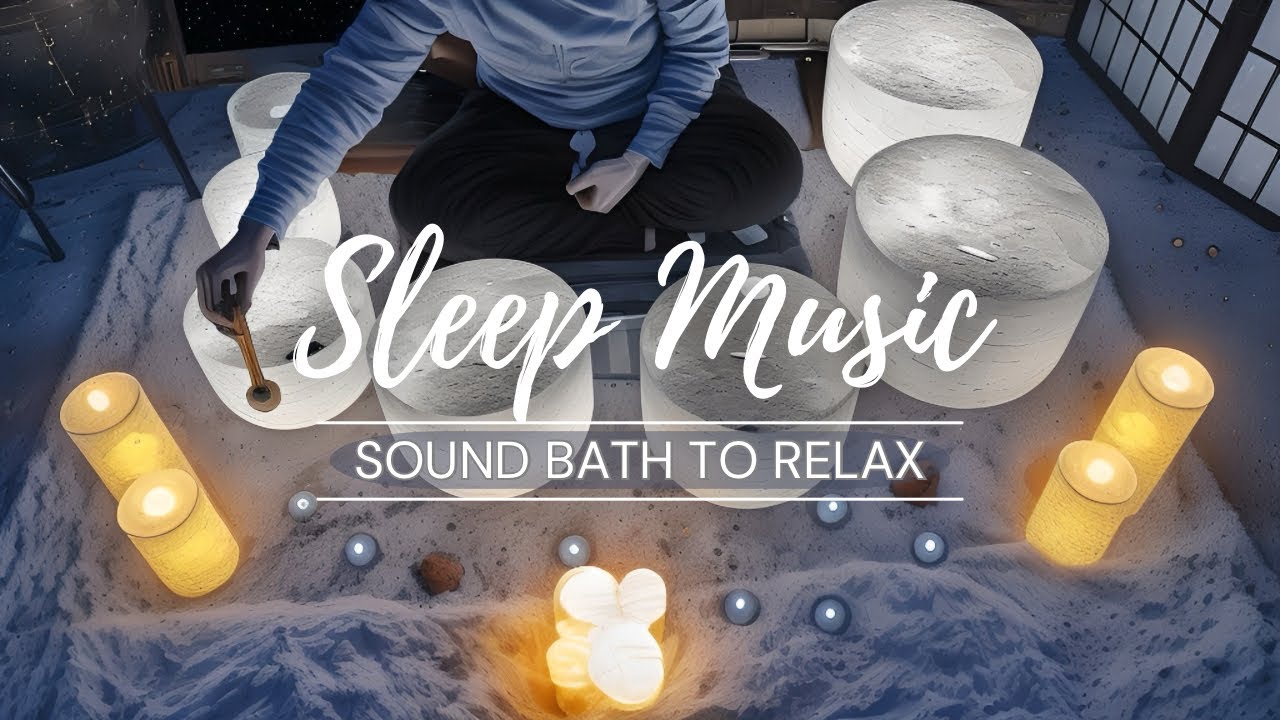 Deep Sleep Music - sound bath to fall asleep fast with singing crystal ...