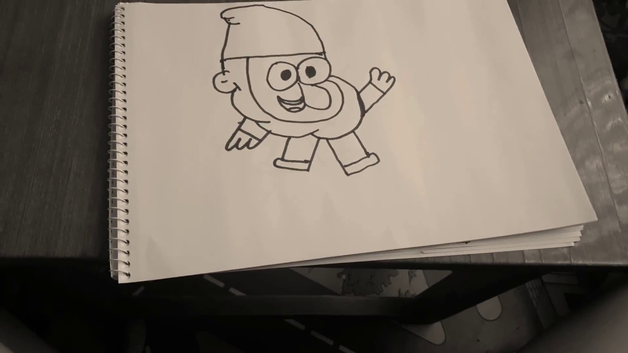 Как нарисовать гномика из гравити фолз