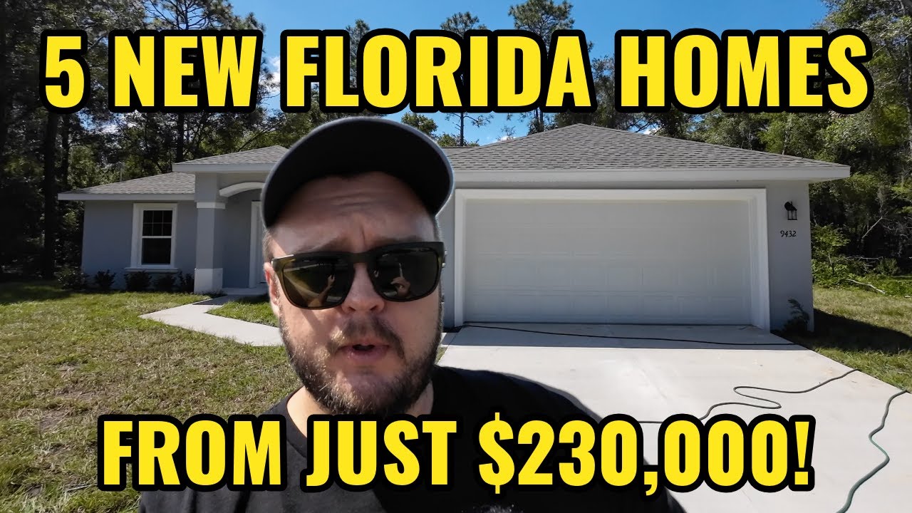 Пять новых домов во Флориде всего от 230 000 долларов! | Окала, Беверли-Хиллз, Ситрус-Спрингс, Да...