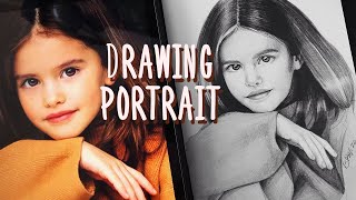 Детский портрет карандашом по фотографии / drawing portrait child