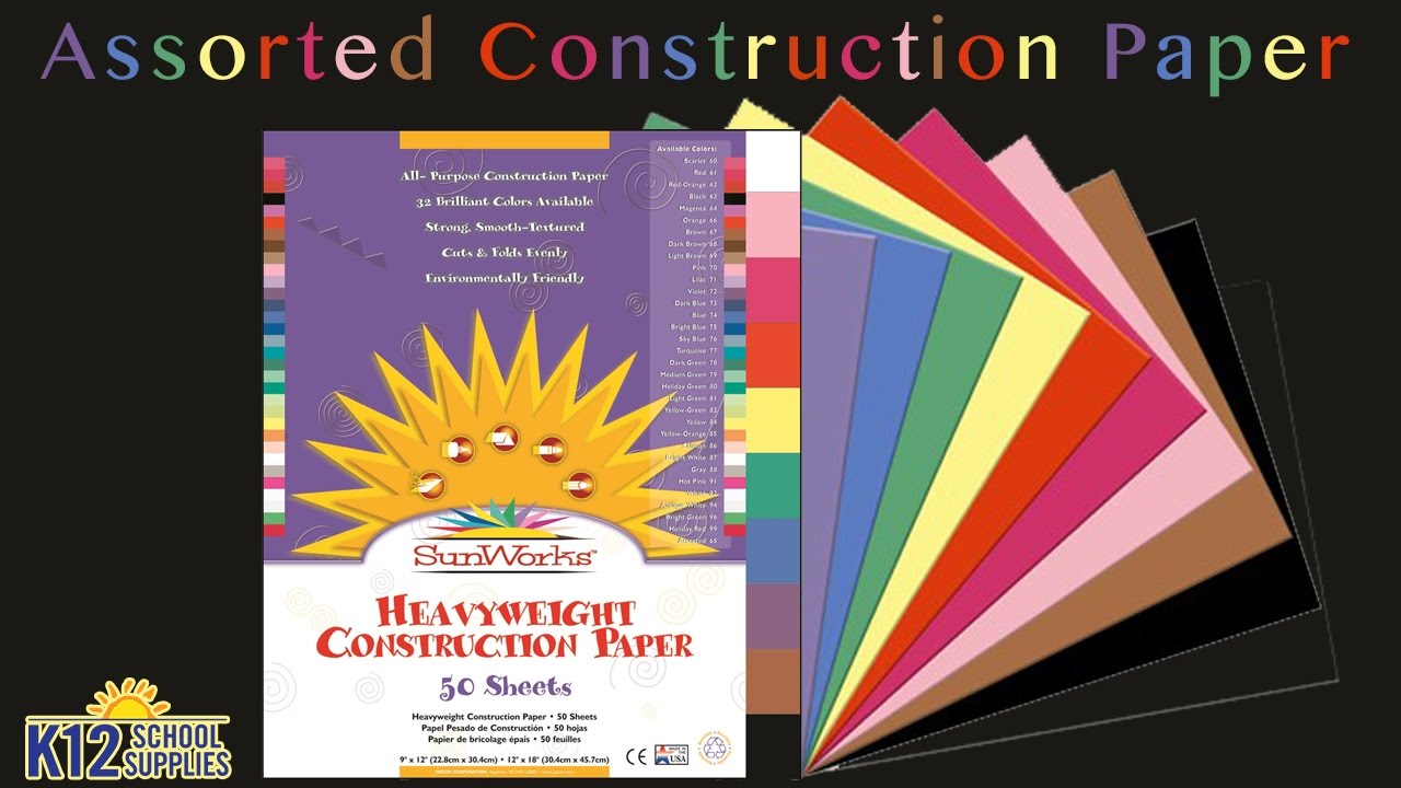 Best Construction Paper - Assorted Color Construction Paper 
