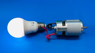 Amazing Tech Experiment with DC Motors - How to Generate little Electricity out of Motor Rotation