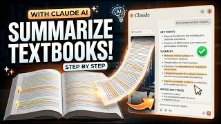 How to Use Claude AI to Summarize Textbooks | Step by Step for Beginners (2026) | Learn AI Tools