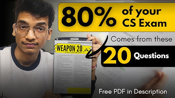 "CBSE Loves these 20 Questions😱" | Class 12 CS | Nitin Paliwal