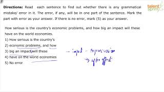 Finding Errors | Advanced Example 28 to 31 | Finding Errors|Spotting Errors | English |TalentSprint