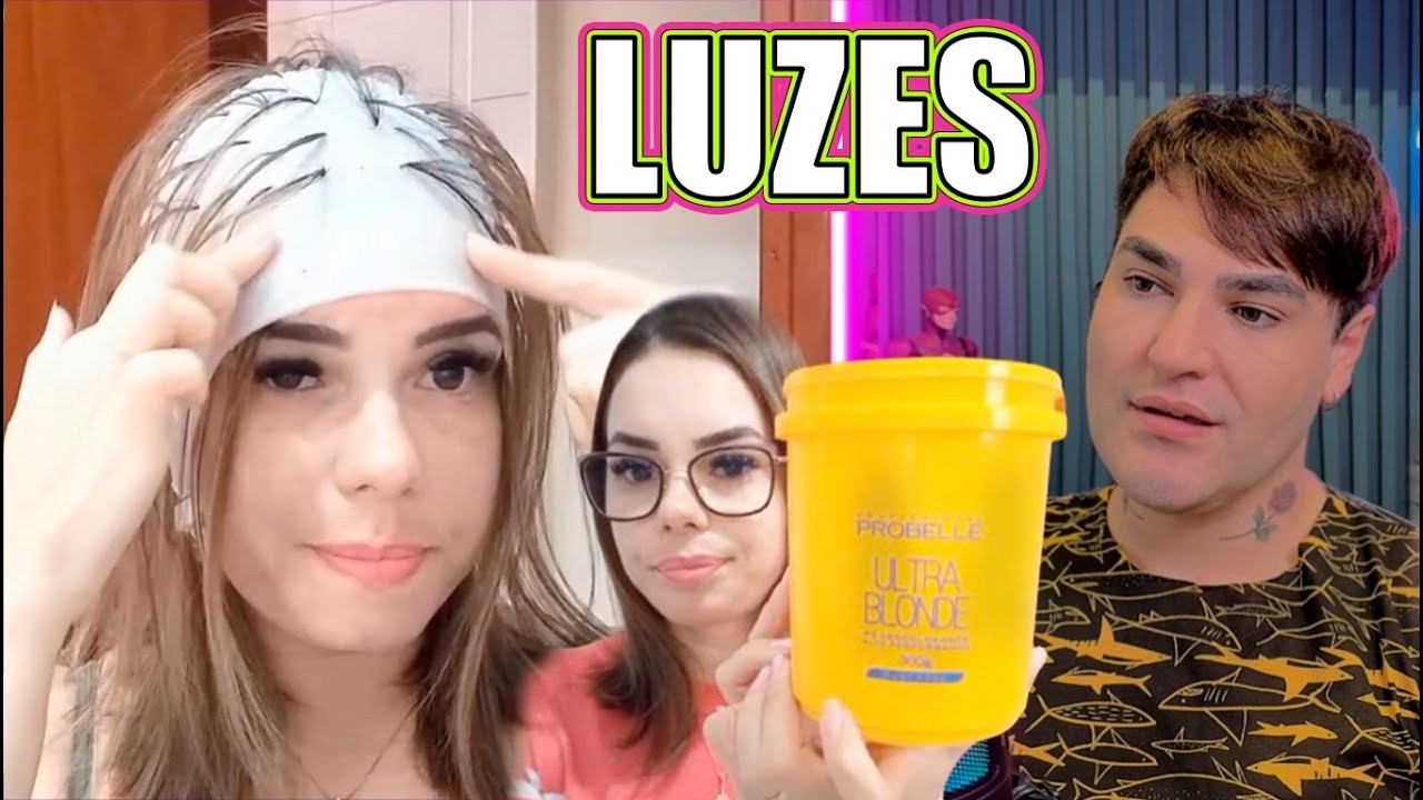 DESCOLORINDO LUZES COM PÓ DESCOLORANTE  PROBELLE