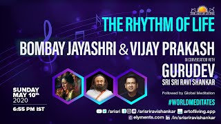 Vijay Prakash and Bombay Jayashri in conversation with Gurudev Sri Sri Ravi Shankar