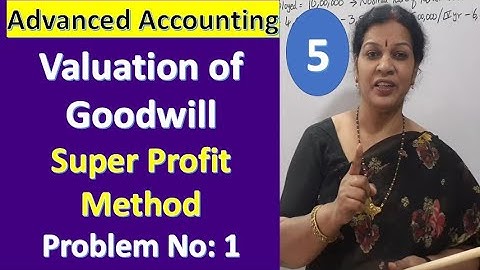 5. Valuation of Goodwill  - " Super Profit Method"- Problem No: 1