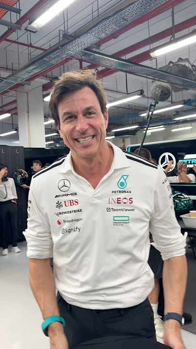 Toto Wolff definitely enjoyed our Singapore win! 🥳 #f1 #mercedesf1 #formula1