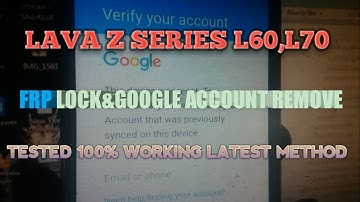 Lava z series z60,z70 frp unlock&google account bypass latest method 100% working