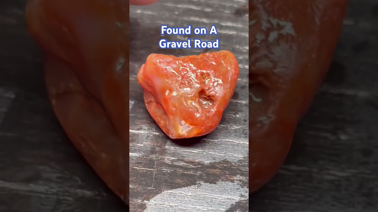 Some cool colors on this agate which was found on a gravel road. 