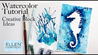 More Easy How To Overcome Creative Block- Straw And Splatter Watercolor Techniques