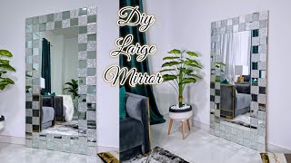 DIY LARGE MIRROR &amp; MIRRORED LAMP STAND