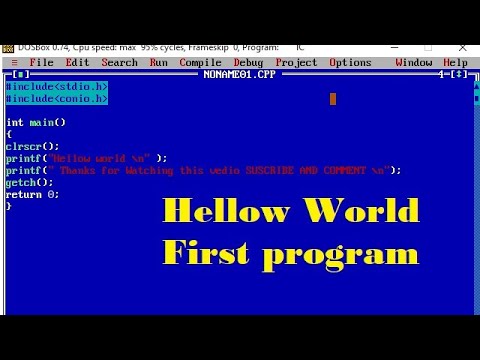 Practical 2 First program in C,turbo C, each keywords explained clearly ...