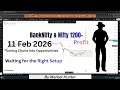 Live Market Trading 11 Feb | Banknifty/nifty | 1200+ Profit