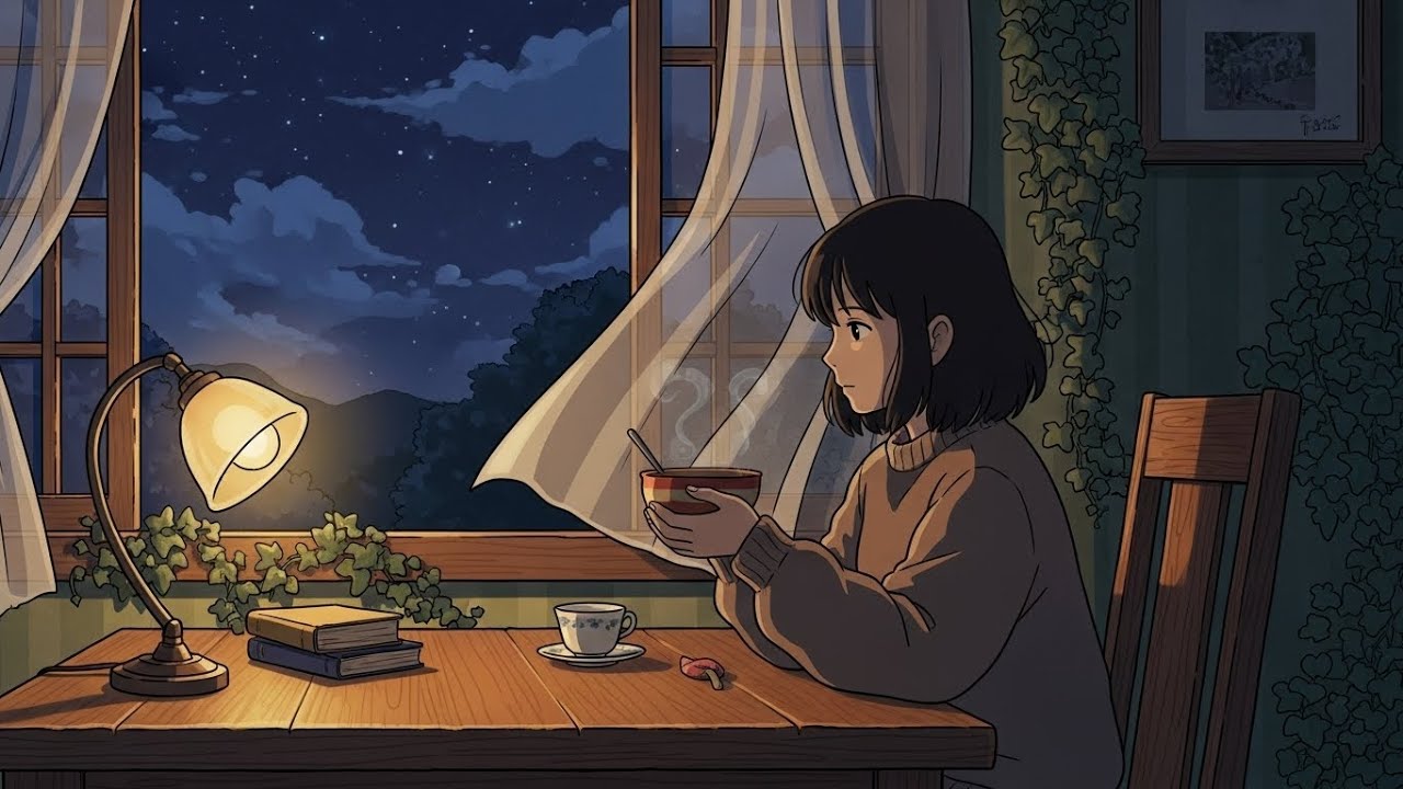 Ghibli Cooking Alone at Dusk  A Meal for No One But Me