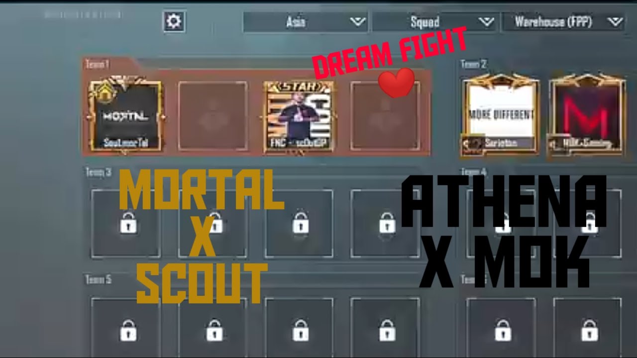 SCOUT MORTAL Vs ATHENA MOK | 2v2 TDM | DREAM FIGHT | MUST WATCH - YouTube