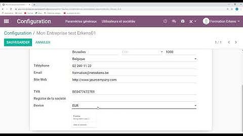 Odoo - Comptabilité ATCE03 Données de base de l
