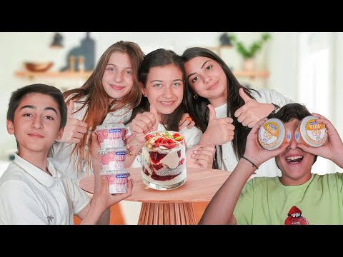 ემილია და მეგობრების ჩელენჯი შექმენი შენი იოგურტი 