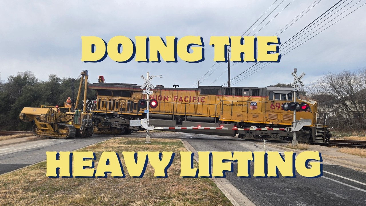 Heavy Lift at Dittmar - Union Pacific Wheel Replacement at the Grade Crossing