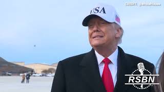 WATCH President Trump Speaks to the Press after Departing Air Force One 01 13 26
