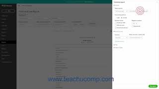 QuickBooks Online Tutorial Customizing General Report Settings Intuit Training