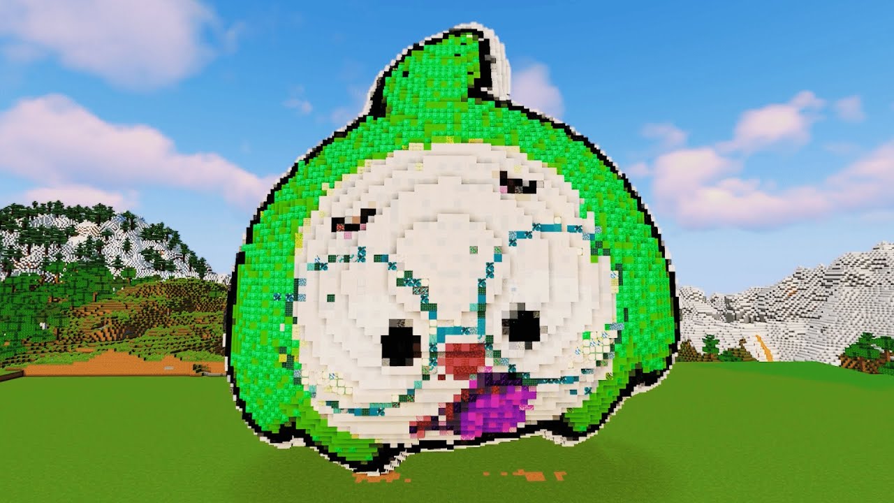 Hogi FALL | 3D Pixel Art Build | Minecraft Speed Build SHOWCASE