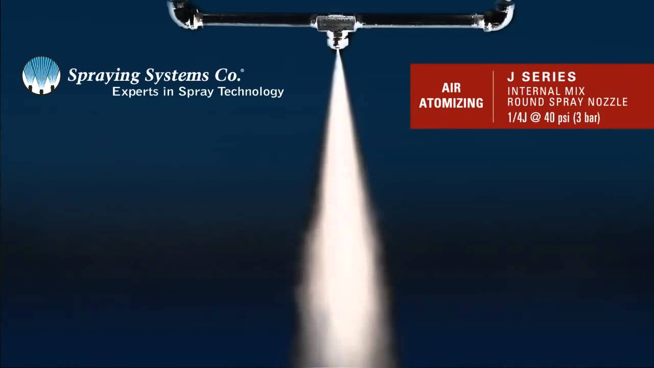J Series Air Atomizing Nozzle Demonstration by Spraying Systems Co