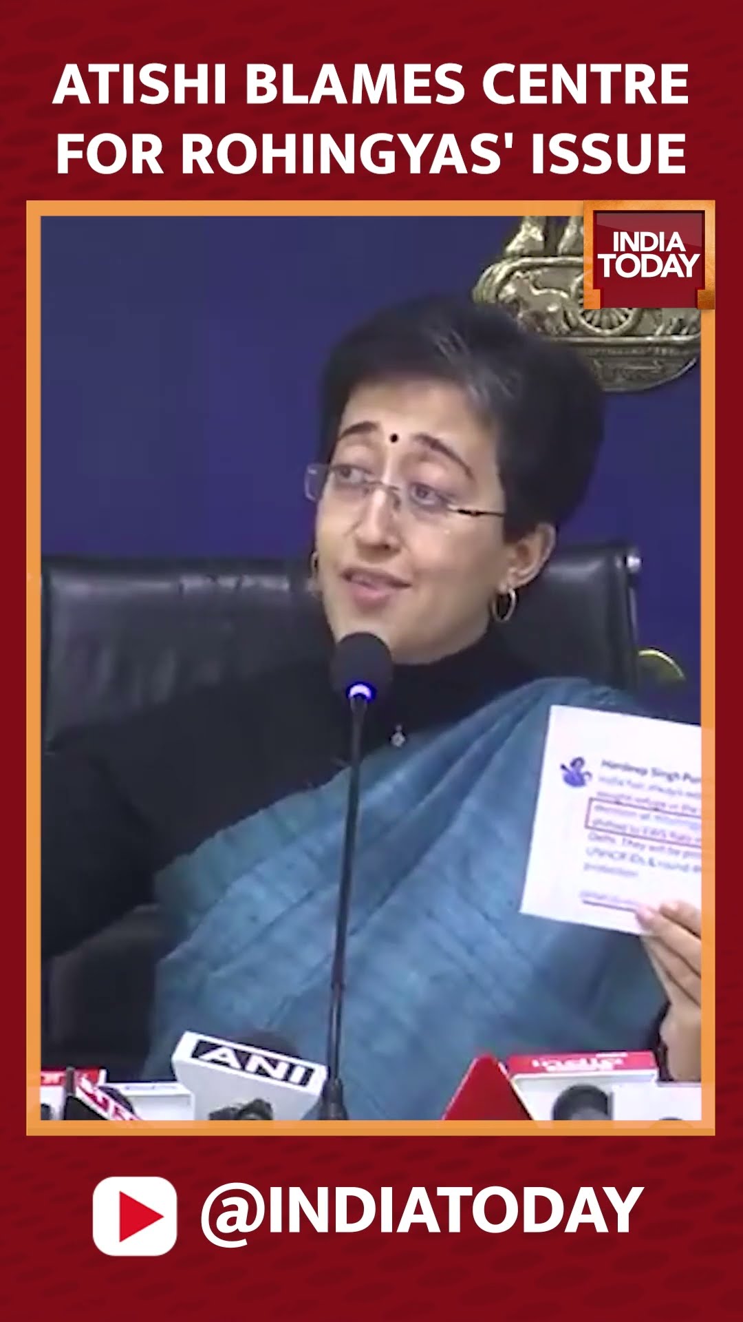 Delhi CM Atishi Blames Central Government For Rohingyas Settling In Delhi #shorts #atishi #rohingya