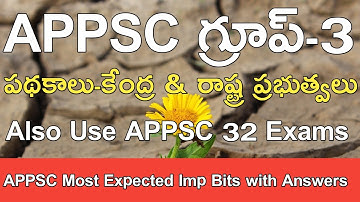 Appsc Group-3 important Bits with Answers 2019 || Model papers