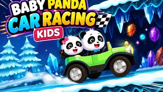 Baby Panda Car Racing Game 🚗❄️ Snow Adventure Racing for Kids | Fun Panda Car Game Gameplay screenshot 2